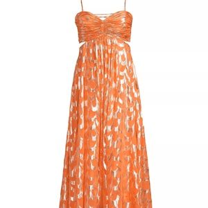 COPY - Adele Pleated Silk Cut-Out Dress